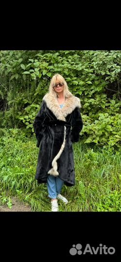 Шуба норковая 42 44 длинная с капюшоном