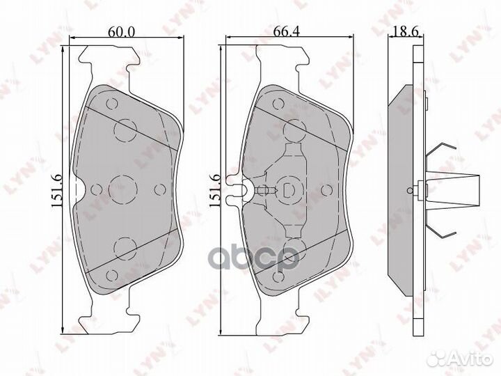 Колодки тормозные дисковые перед BD5302 LYN