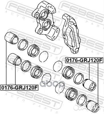 Поршень суппорта тормозного переднего 0176GRJ120F