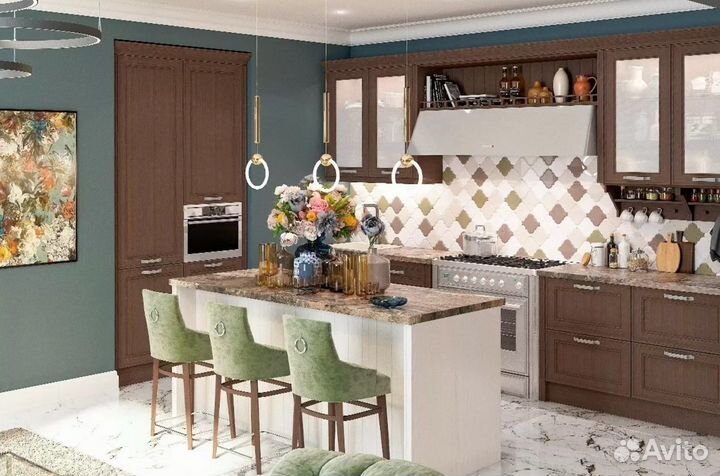 Кухня с островком на заказ цена за всё