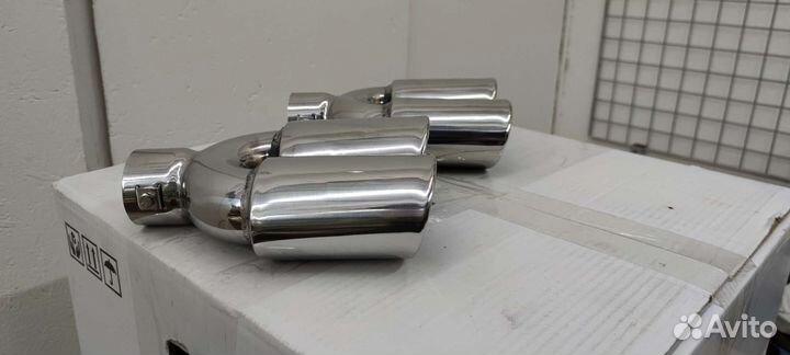 Насадки на глушитель универсальные двойные