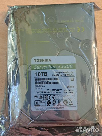 Диск HD Toshiba-S300,10TB,256MB