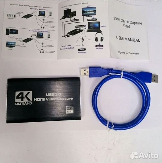 Карта захвата видео hdmi USB 3.0 4K Ultra HD 1080P