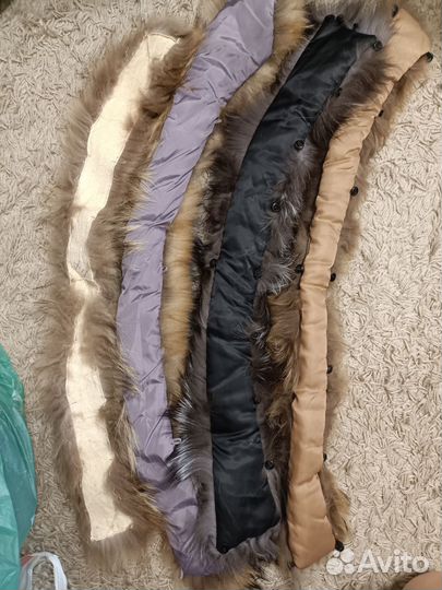 Меховой воротник песец чернобурка