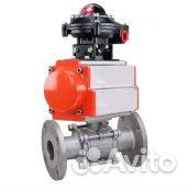 Кран шаровой DN.ru кшфпт-ISO.316.180 Ду65 Ру25 трехсоставной из нержавеющей стали SS316, уплотнение