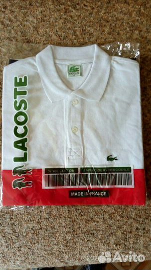 Рубашка унисекс лакоста Есть размер 50