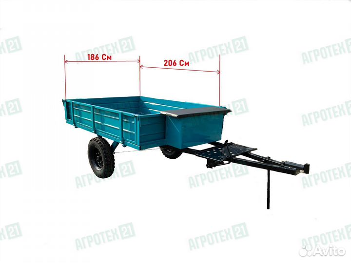 Тележка для мотоблока тм-650 кг-2 двухместная