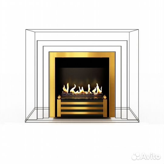 Биокамин в мраморном портале Firezo Palermo