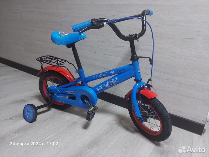 Детский велосипед 12 дюймов Щенячий патруль