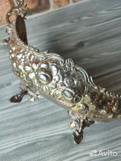 Ваза для фруктов, конфетница серебрение винтаж