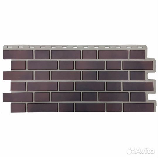 Фасадные панели FineBer Кирпич Клинкерный 3D Коричнево-черный