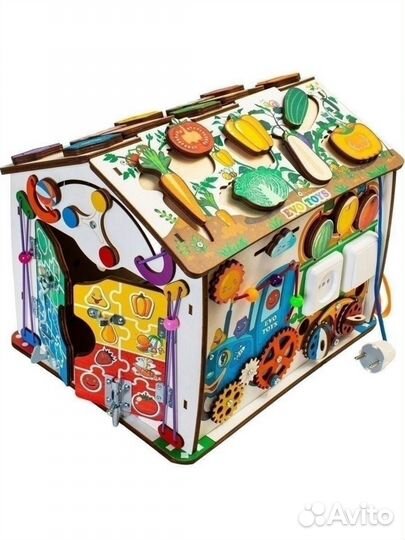 Бизиборд домик развивающий