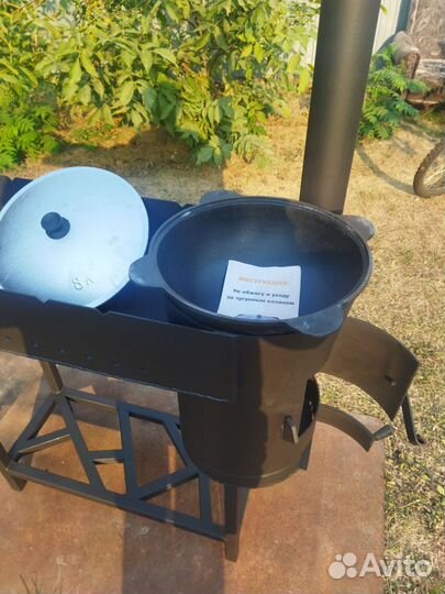Мангал с печью под казан