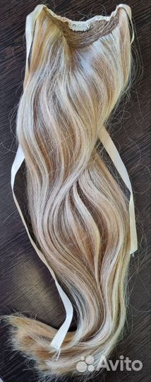 Накладной хвост из натуральных волос