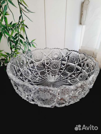 Салатница ваза хрустальная, времен СССР