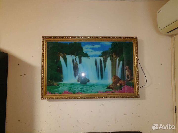 Картина светильник со звуком природы