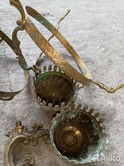 Люстра латунь старинная в разборе
