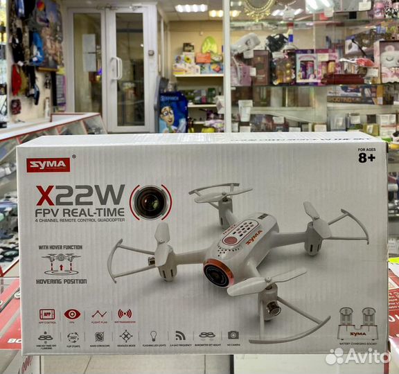 Квадрокоптер с камерой syma X22W, Wi-Fi, барометр