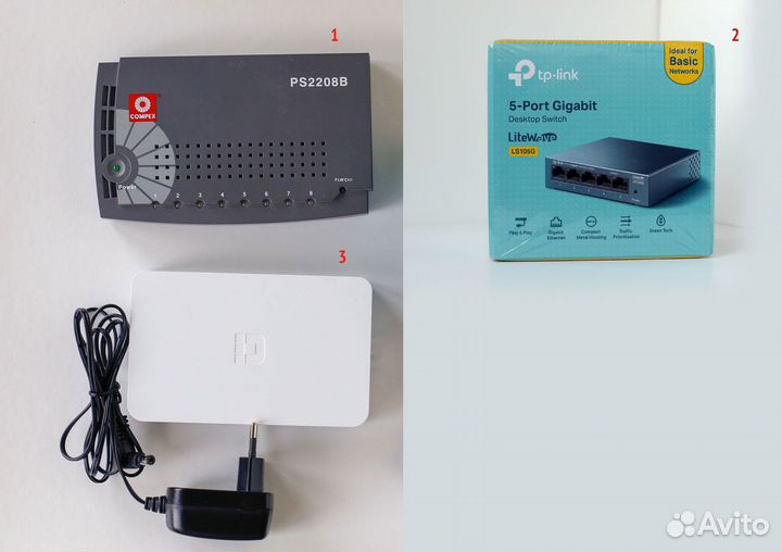 Коммутаторы (свитчи) TP-Link, D-Link, Compex