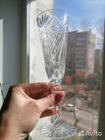 Фужеры, бокалы, рюмки хрусталь 18 предметов