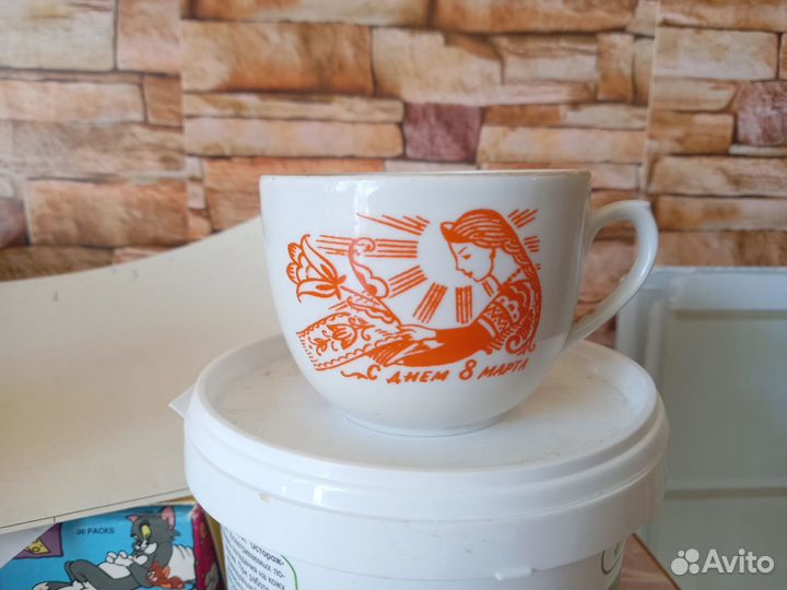 Фарфор СССР. Вербилки. Чашка. 8 марта