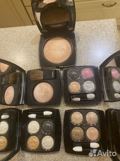 Тени и хайлайтеры Chanel Dior, DG, tarte