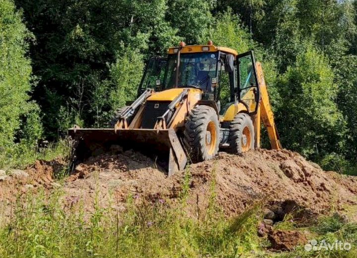 Аренда экскаватора погрузчика jcb уборка снега