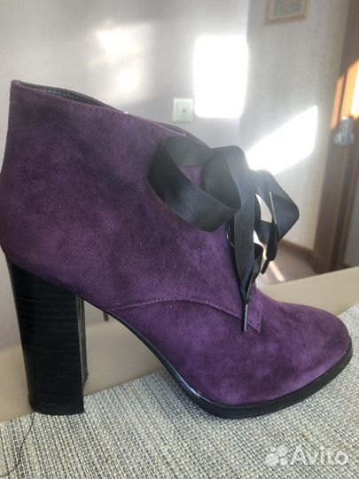 Ботильоны женские 38 размер натуральная замша