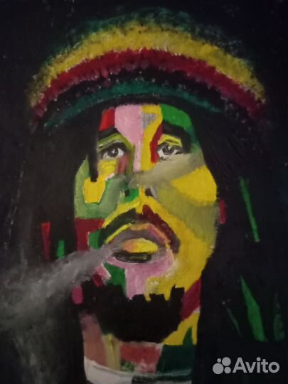 Боб Марли. Масло. Холст на картоне