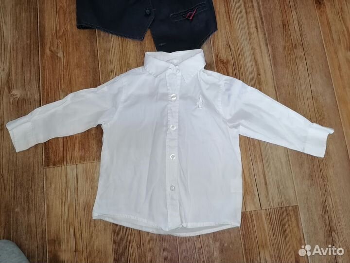 Рубашка белая с жилеткой нарядные