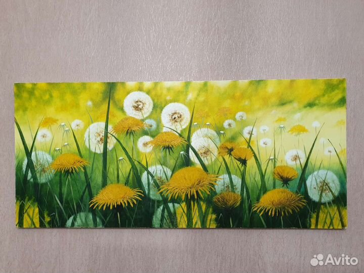 Картина маслом Одуванчики