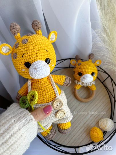 Вязаные игрушки жираф