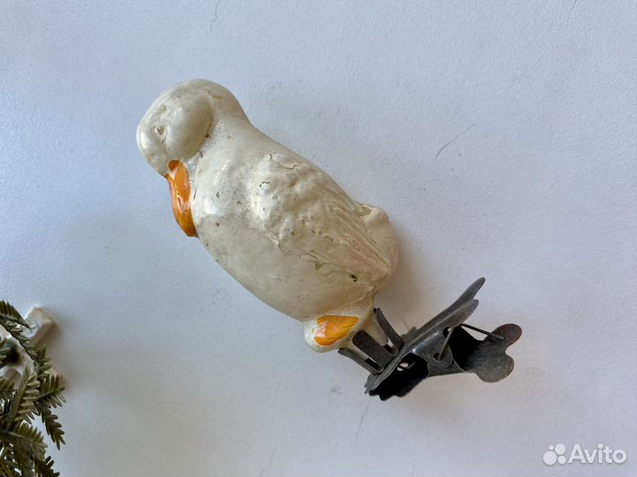 Ёлочная игрушка на прищепке Серая Шейка