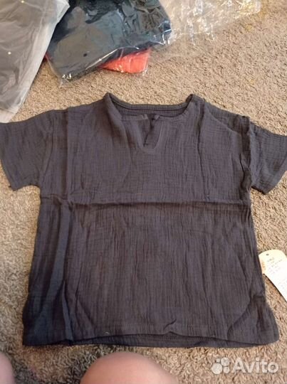 Муслиновая детская рубашка футболка