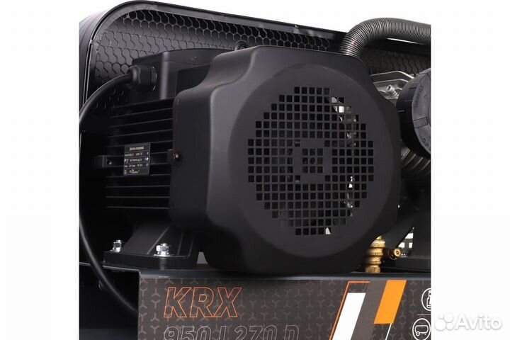 Компрессор Patriot KRX 950 L270 D, поршневой, ременной, масляный, 950 л/мин, 270 л, 10 бар, 5.5 кВт