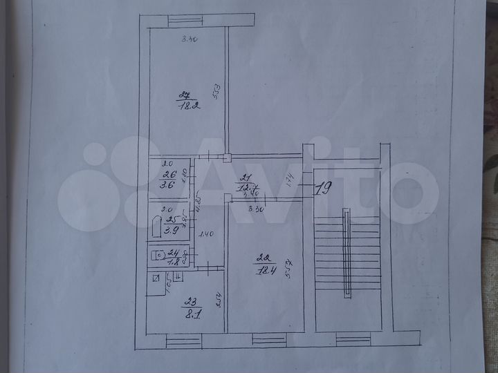 2-к. квартира, 66,7 м², 3/4 эт.