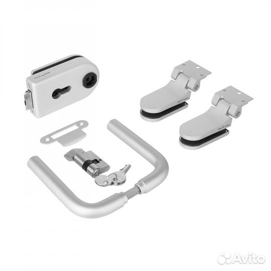 Фурнитура для стеклянной двери с ключевой вставкой