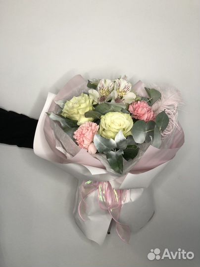 Букет в нежном оформлении