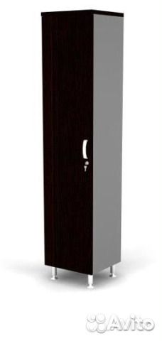 Шкаф-гардероб узкий Берлин Венге/Серый