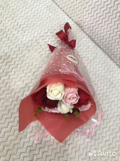 Букет из мыльных роз