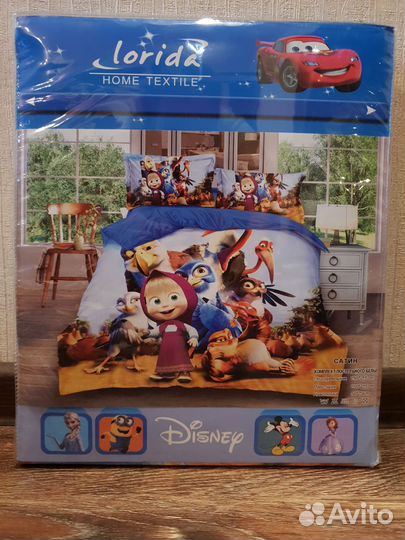 Постельное белье дет Маша и медведь/Angry birds