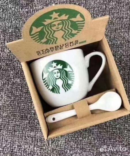 Кружка с ложкой Starbucks