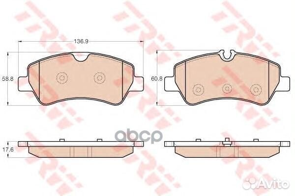 Колодки задние ford transit 2012- GDB1968 GDB1968