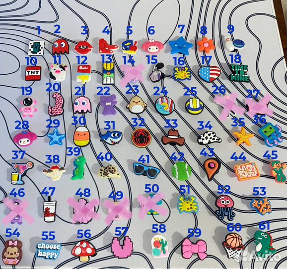 Набор джибитсов для crocs из 3 штук на выбор