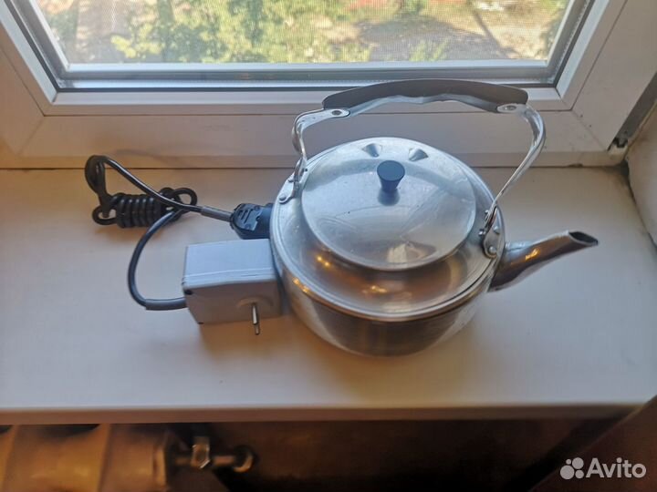 Советский чайник электрический алюминиевый