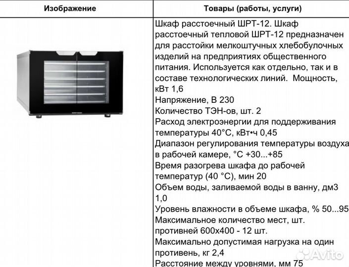 Расстоечный шкаф