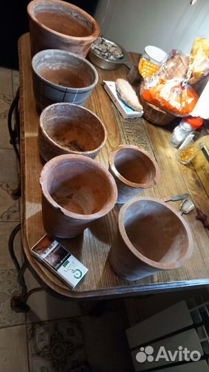 Керамические горшки для цветов бу