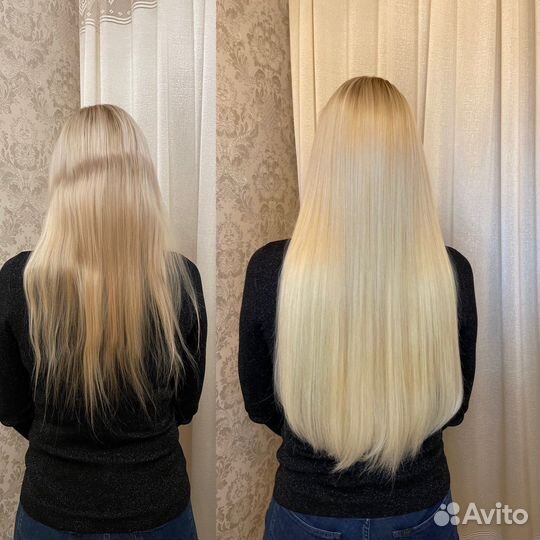 Голливудское наращивание волос, плетение тресс