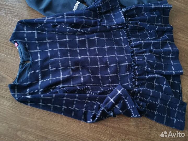Школьная форма для девочки 128 134 пакетом синяя