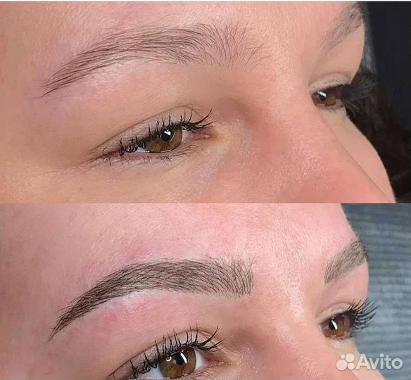 Микроблейдинг бровей, волосковая техника